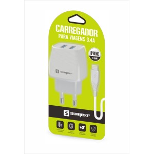 (SX-F15-I6) - Carregador De Parede + Cabo Lightning - [Caixa com 200 peças]